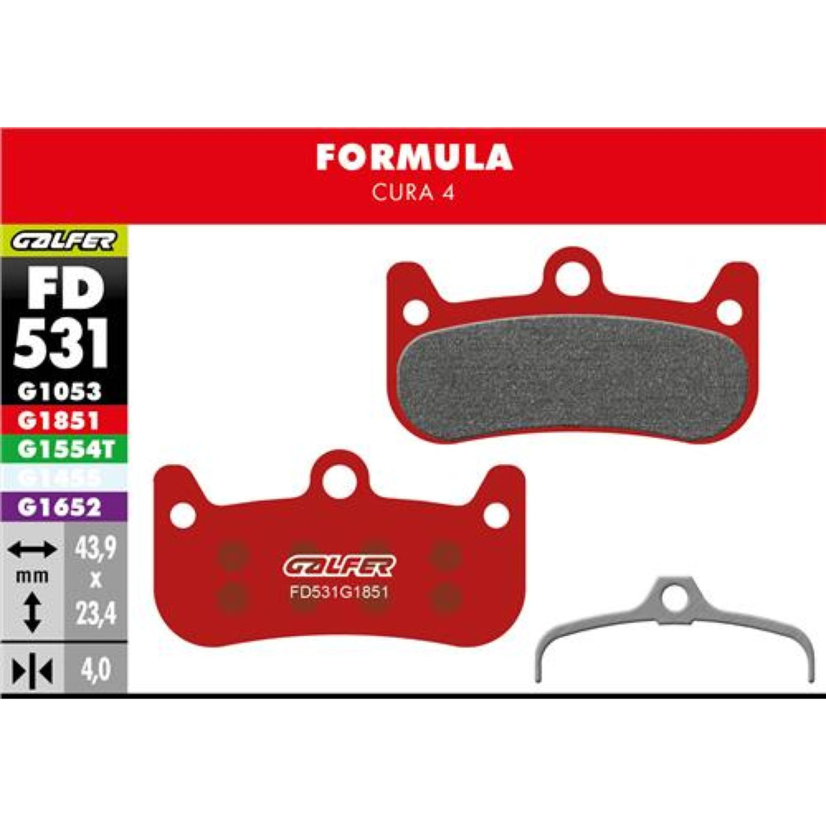 Brake Pad Bike Advanced Formula Cura 4
