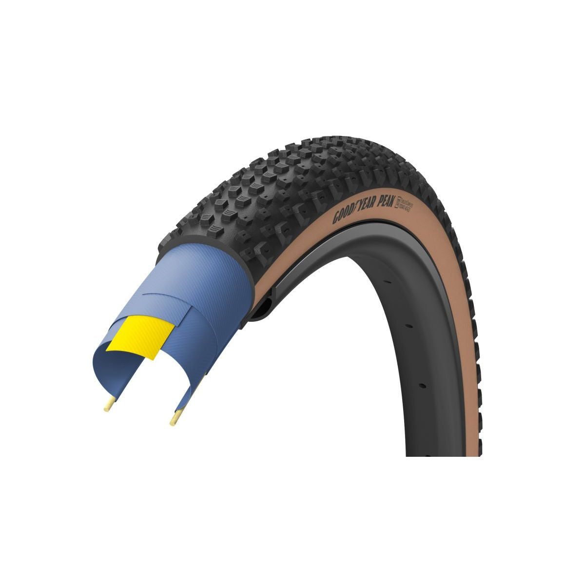 Goodyear Bicycle Tire Gravel Peak Ultimate Tubeless Complete 700x40 Tan