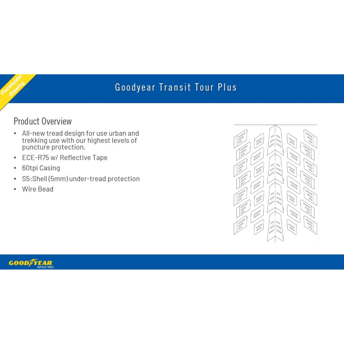 Goodyear Bicycle Tire MTB Wingfoot Park Tube Type 26x2.2 / 55-559 Folding Black