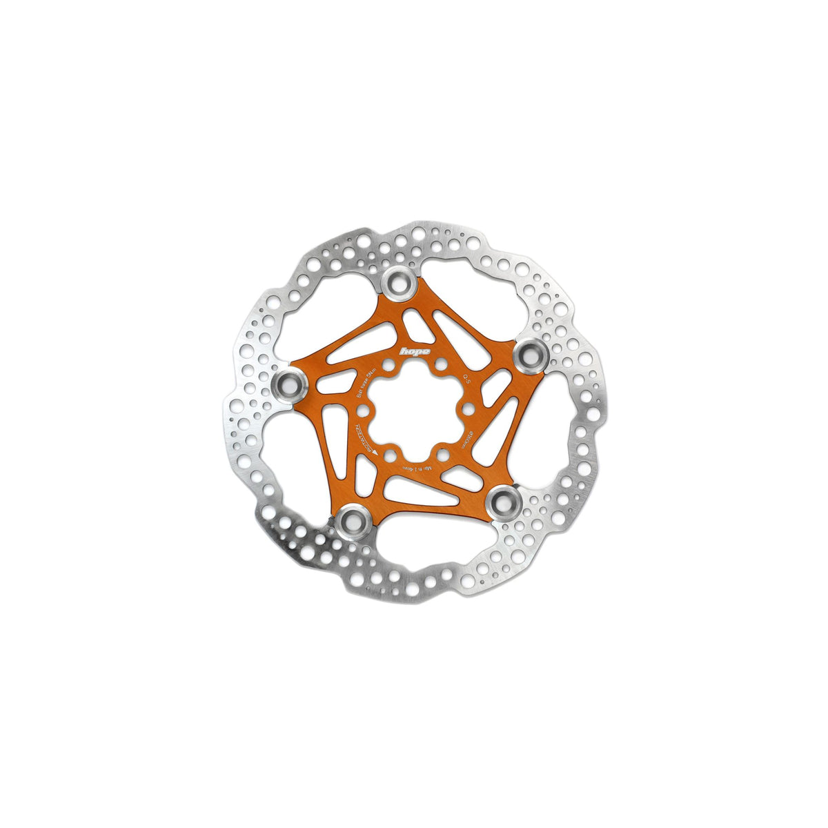 Hope Part Brake Disc Floating 160mm 6 bolt Orange