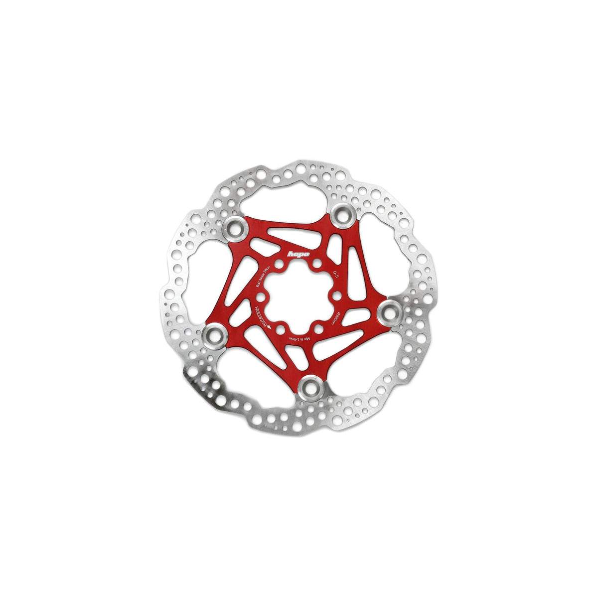 Hope Part Brake Disc Floating 160mm 6 bolt Red