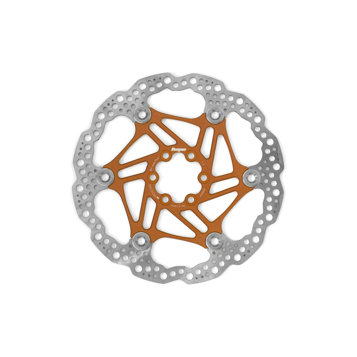 Hope Part Brake Disc Floating 185mm 6 bolt Orange
