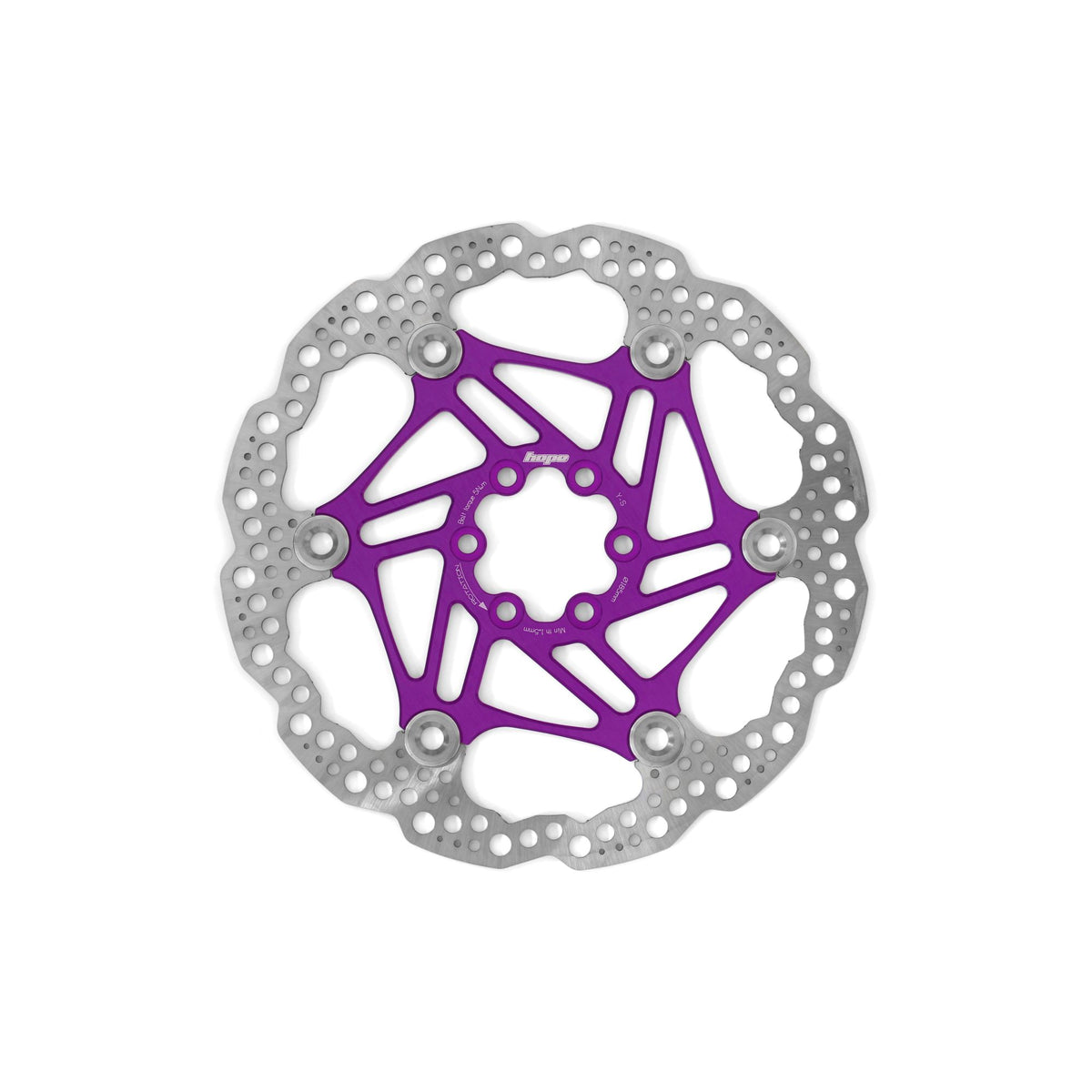 Hope Part Brake Disc Floating 185mm 6 bolt Purple
