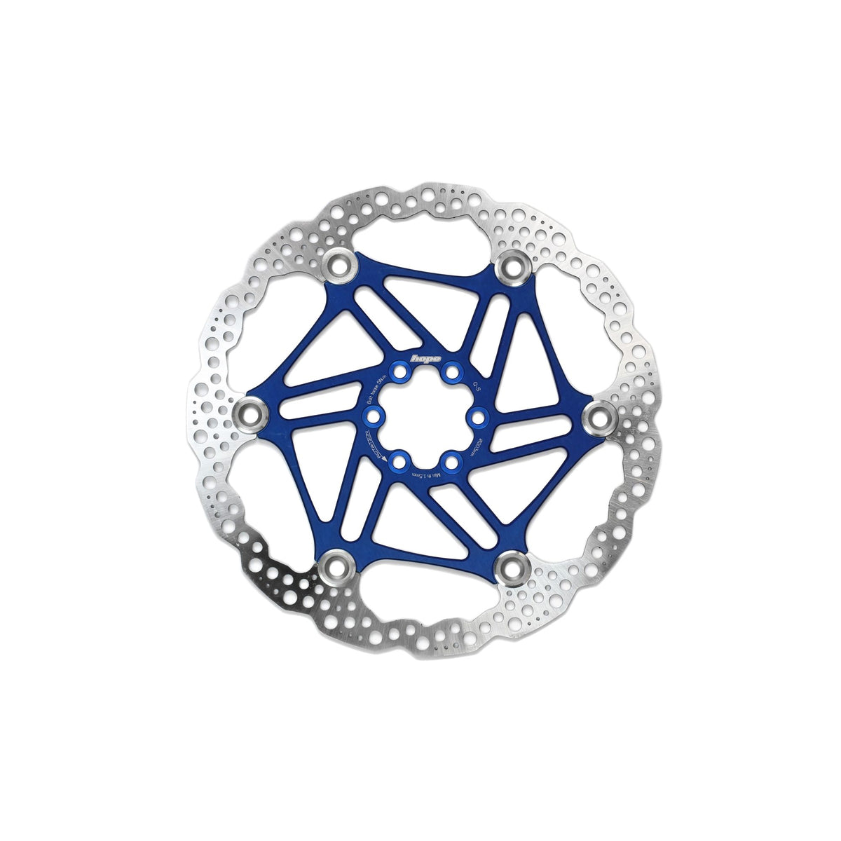 Hope Part Brake Disc Floating 203mm 6 bolt Blue