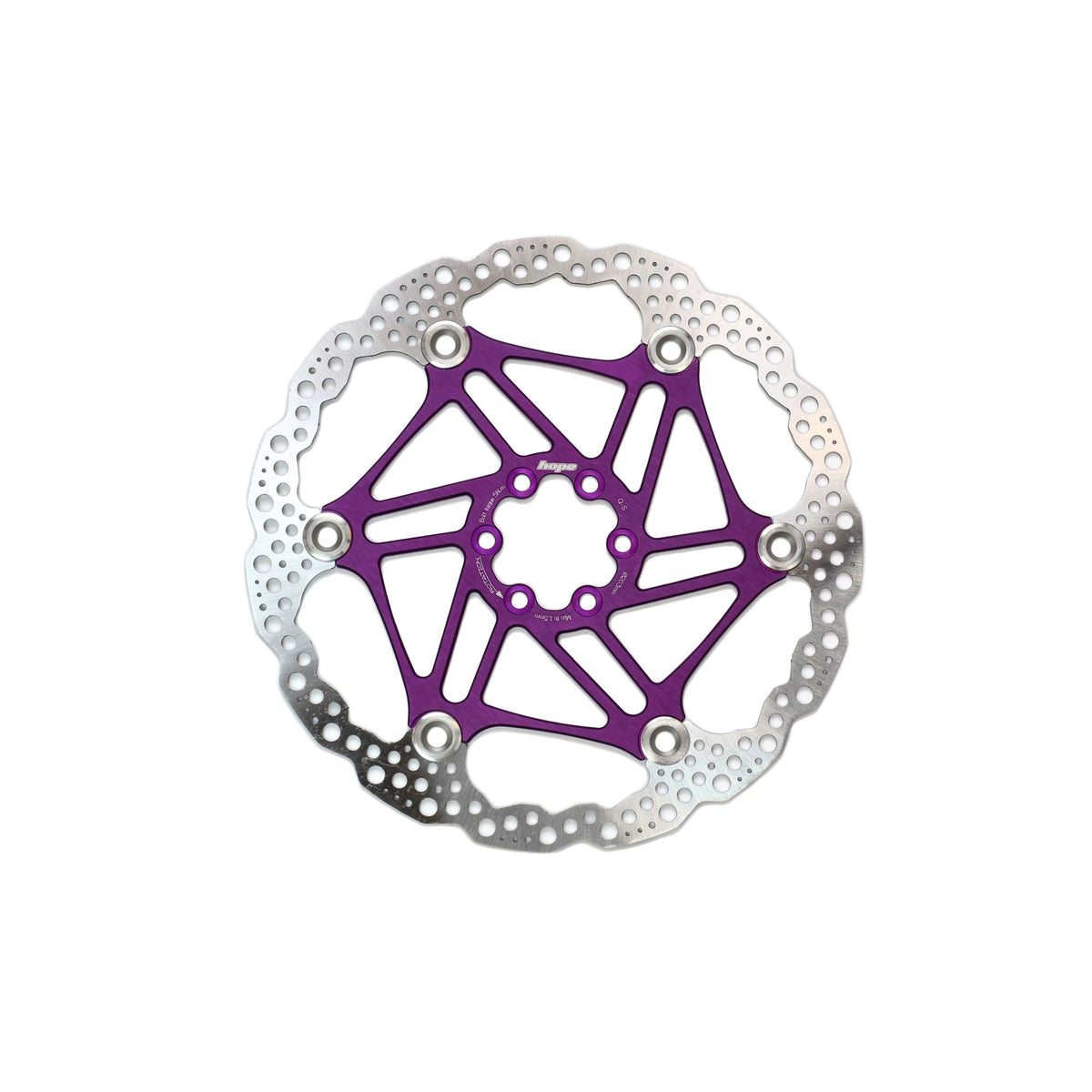 Hope Part Brake Disc Floating 203mm 6 bolt Purple