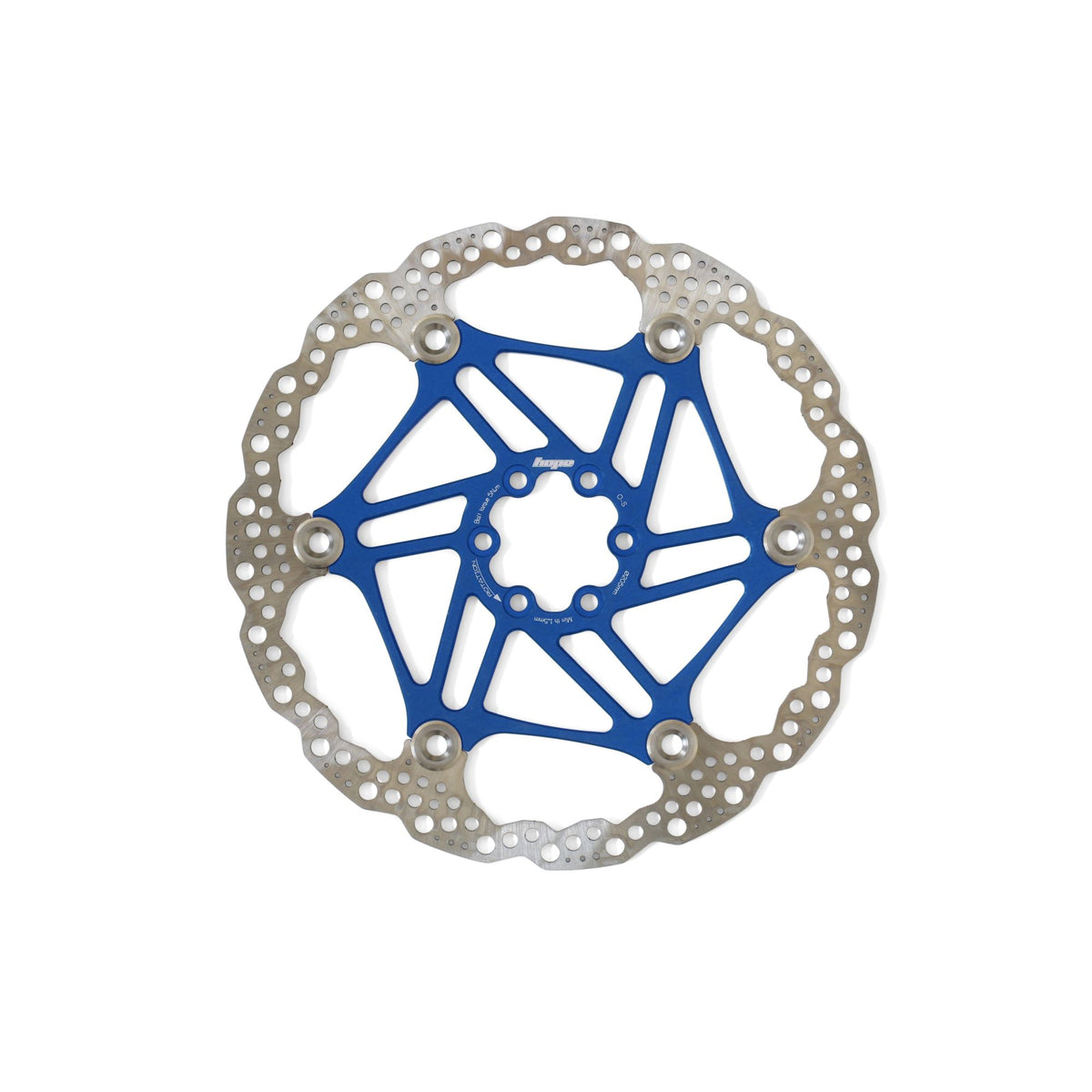 Hope Part Brake Disc Floating 205mm 6 bolt Blue
