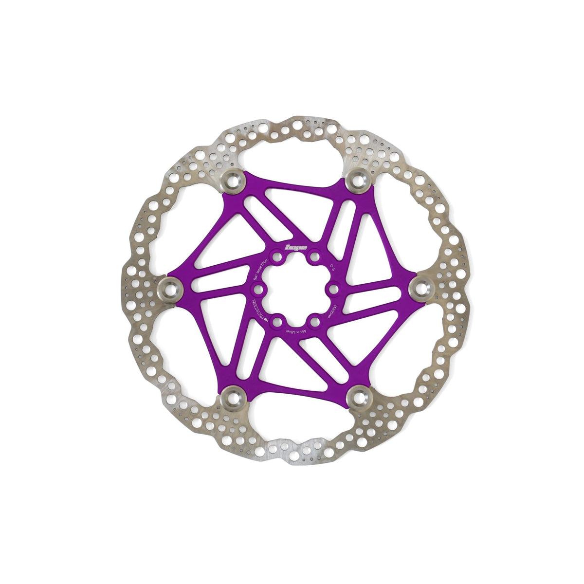 Hope Part Brake Disc Floating 205mm 6 bolt Purple
