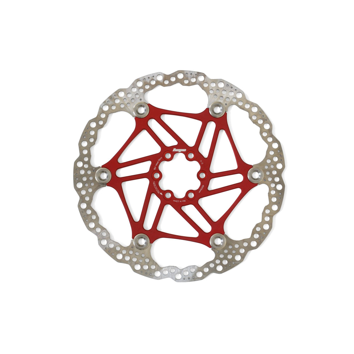 Hope Part Brake Disc Floating 205mm 6 bolt Red