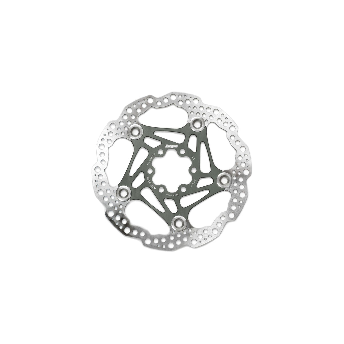 Hope Part Brake Disc Floating 220mm 6 bolt Smoke