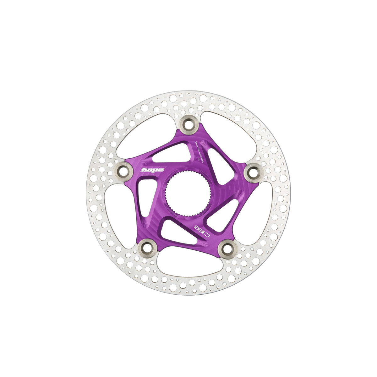 Hope Part Brake Disc RX Centre Lock 160mm Purple