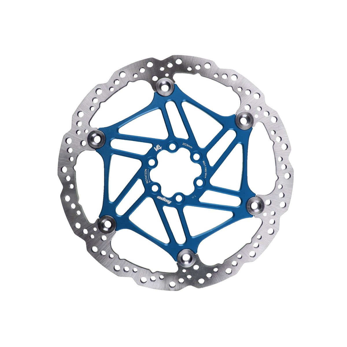 Hope Part Brake Disc V4 Vented 203mm 6 bolt Blue
