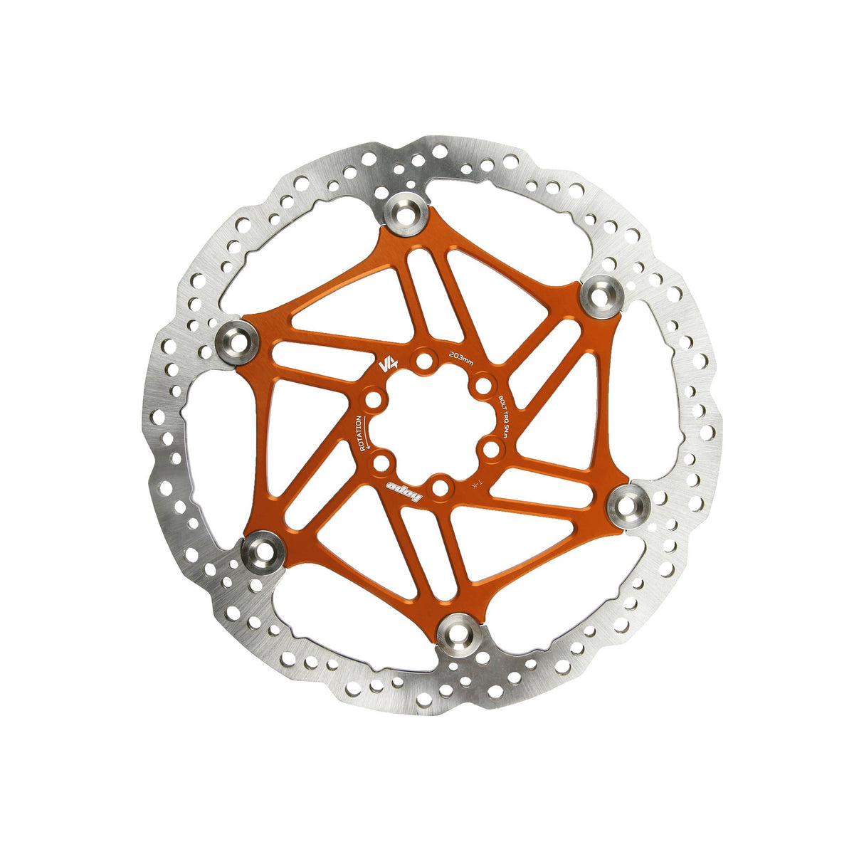 Hope Part Brake Disc V4 Vented 203mm 6 bolt Orange
