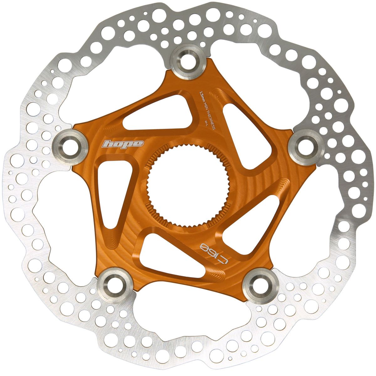 Hope Part Brake Disc MTB Centre Lock 160mm Orange