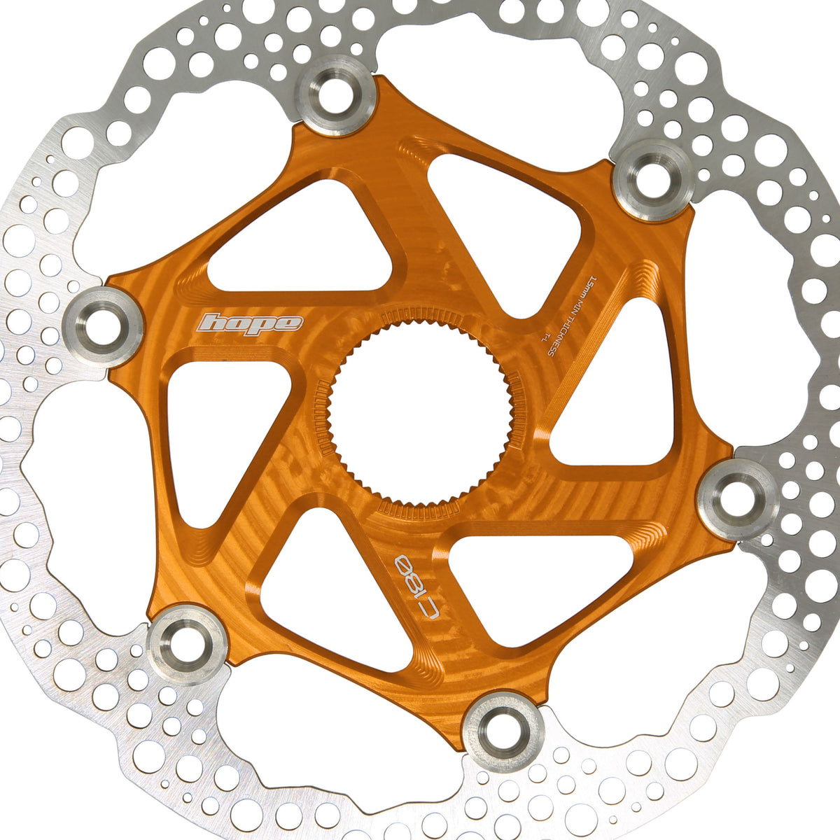 Hope Part Brake Disc MTB Centre Lock 180mm Orange