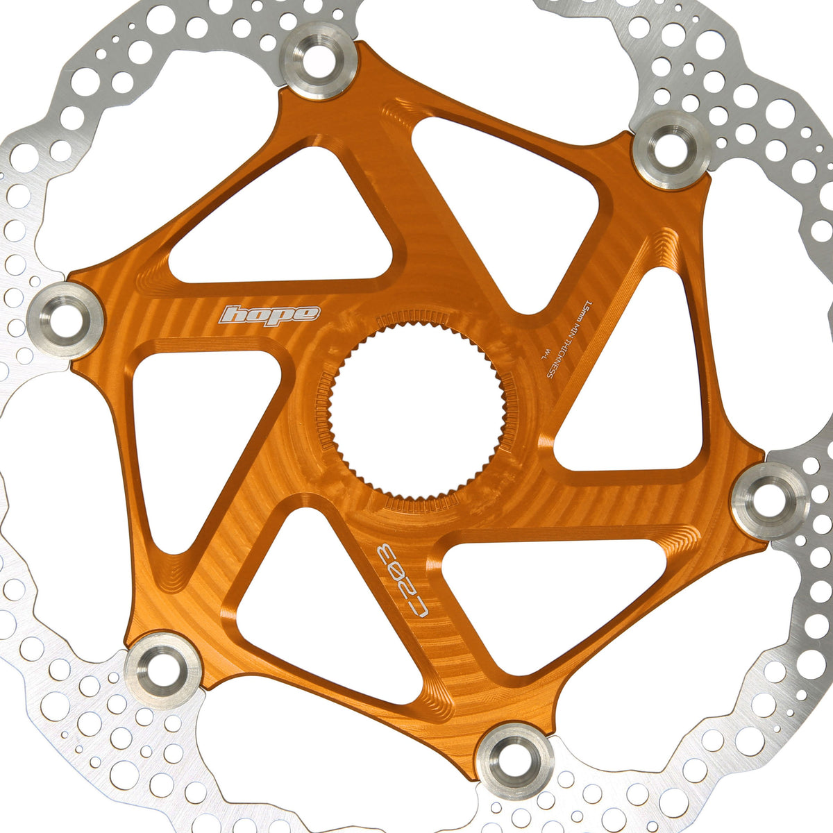 Hope Part Brake Disc MTB Centre Lock 203mm Orange