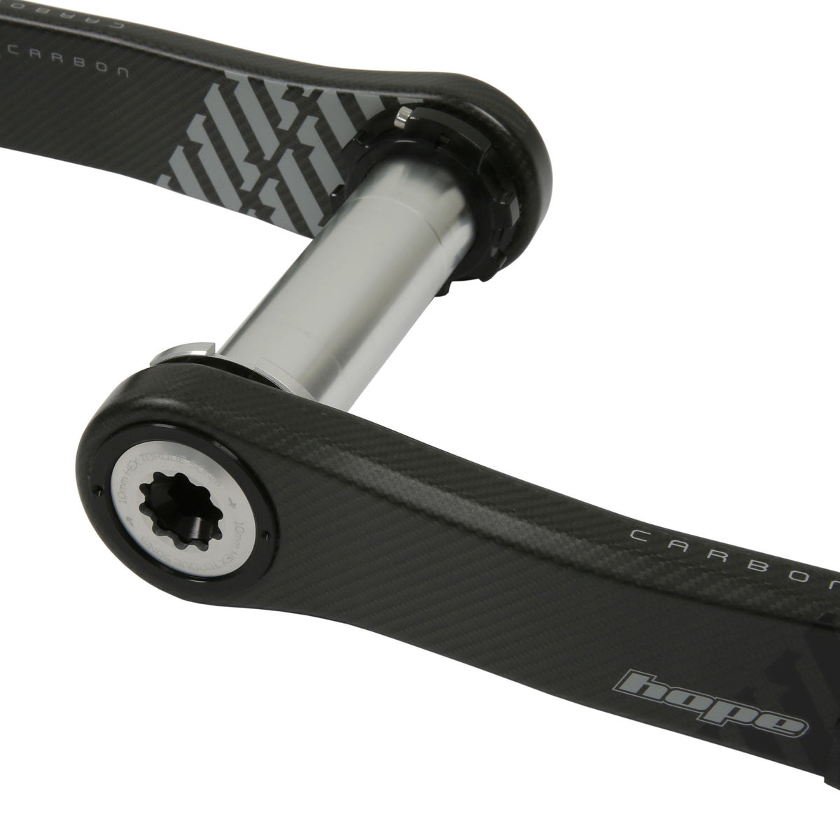 Hope Crankset Carbon No Spider 73mm wide 155mm Silver