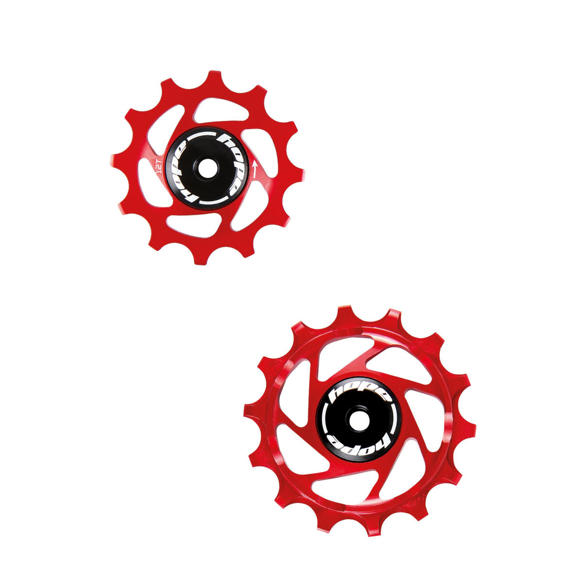 HOPE JOCKEY WHEELS 14T-12T PAIR RED