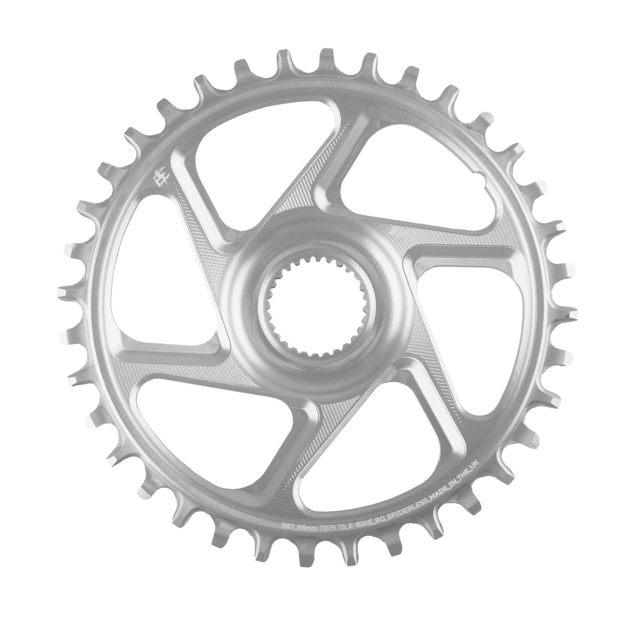 Hope Chainring Spiderless 34T R22 E Bike BOW Silver