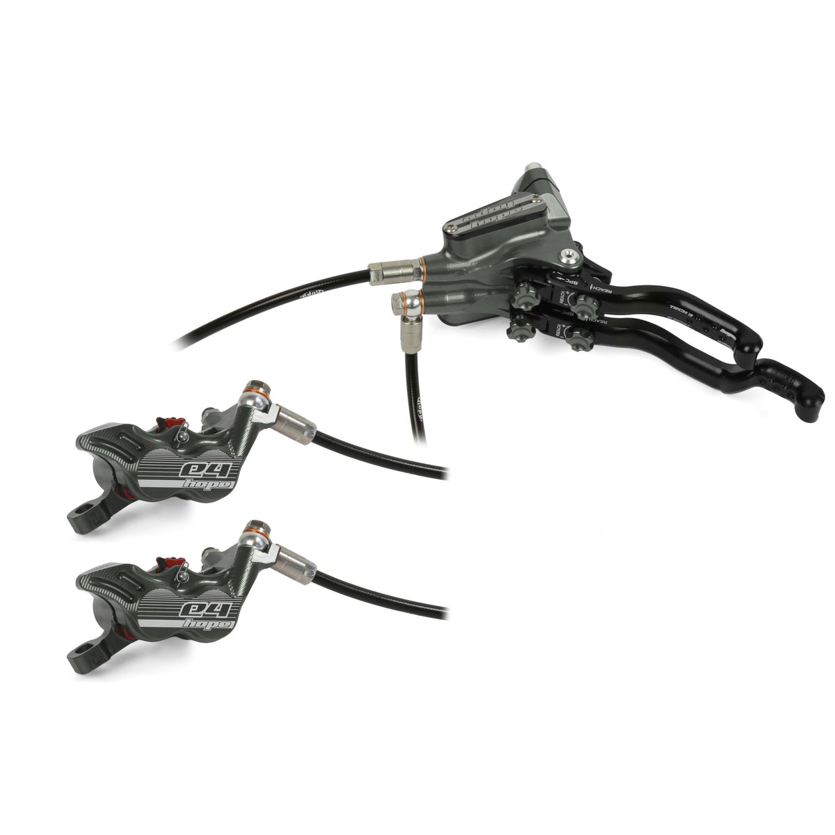 Hope Brake Tech 3 Duo E4 No Rotor RH Smoke