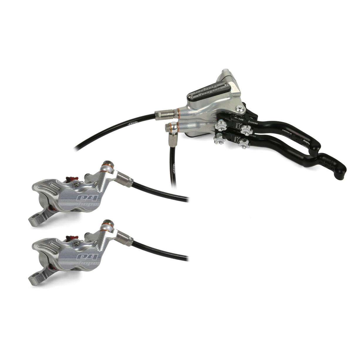Hope Brake Tech 3 Duo E4 No Rotor LH Silver