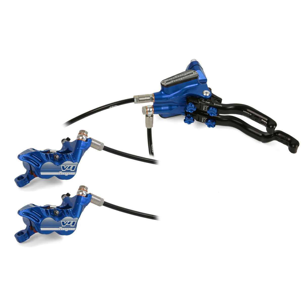 Hope Brake Tech 3 Duo V4 No Rotor LH Blue