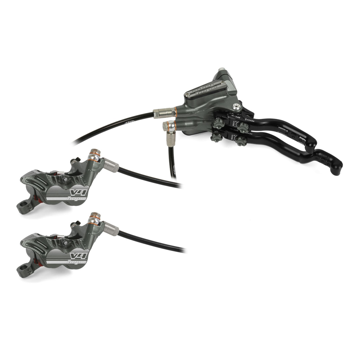 Hope Brake Tech 3 Duo V4 No Rotor LH Smoke