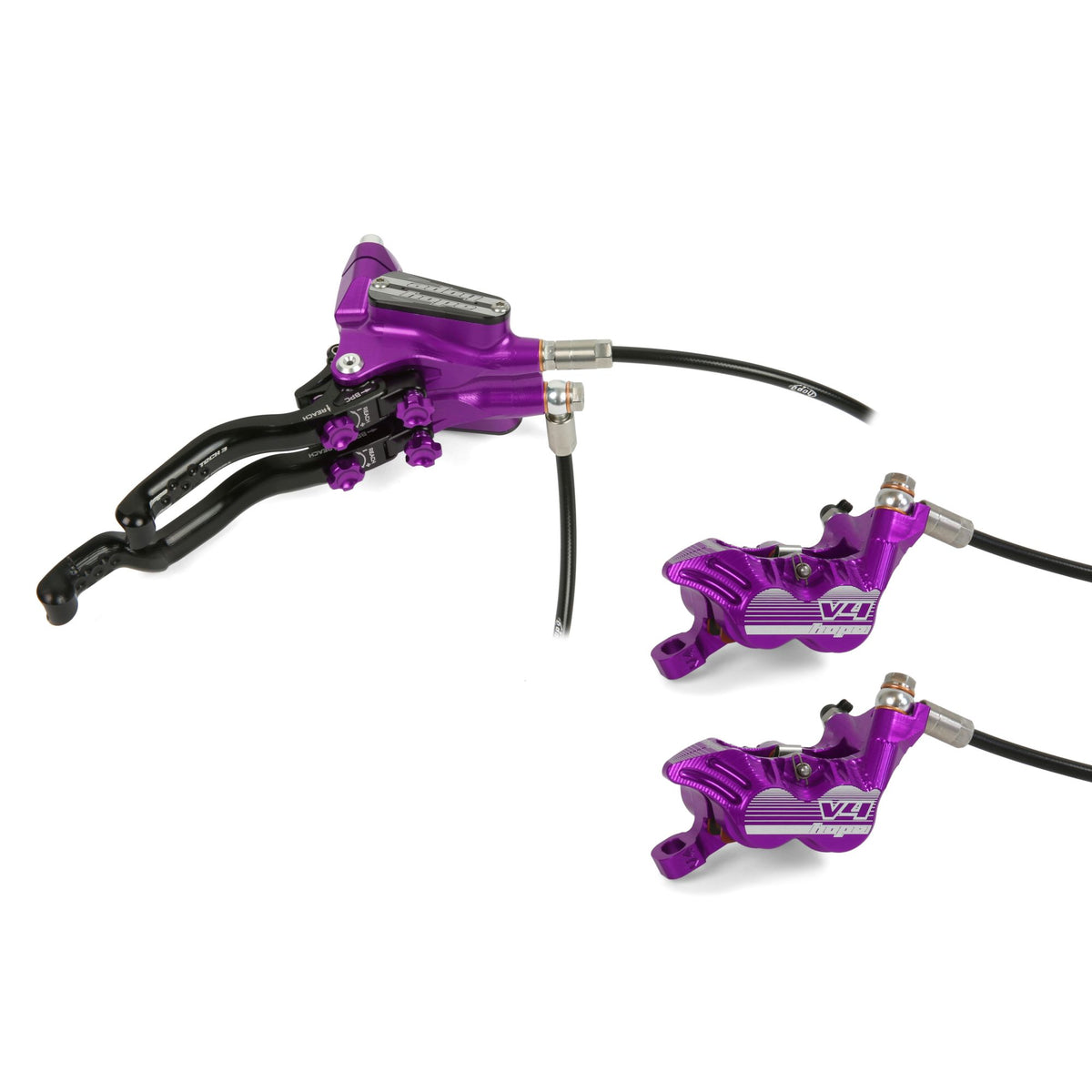 Hope Brake Tech 3 Duo V4 No Rotor RH Purple