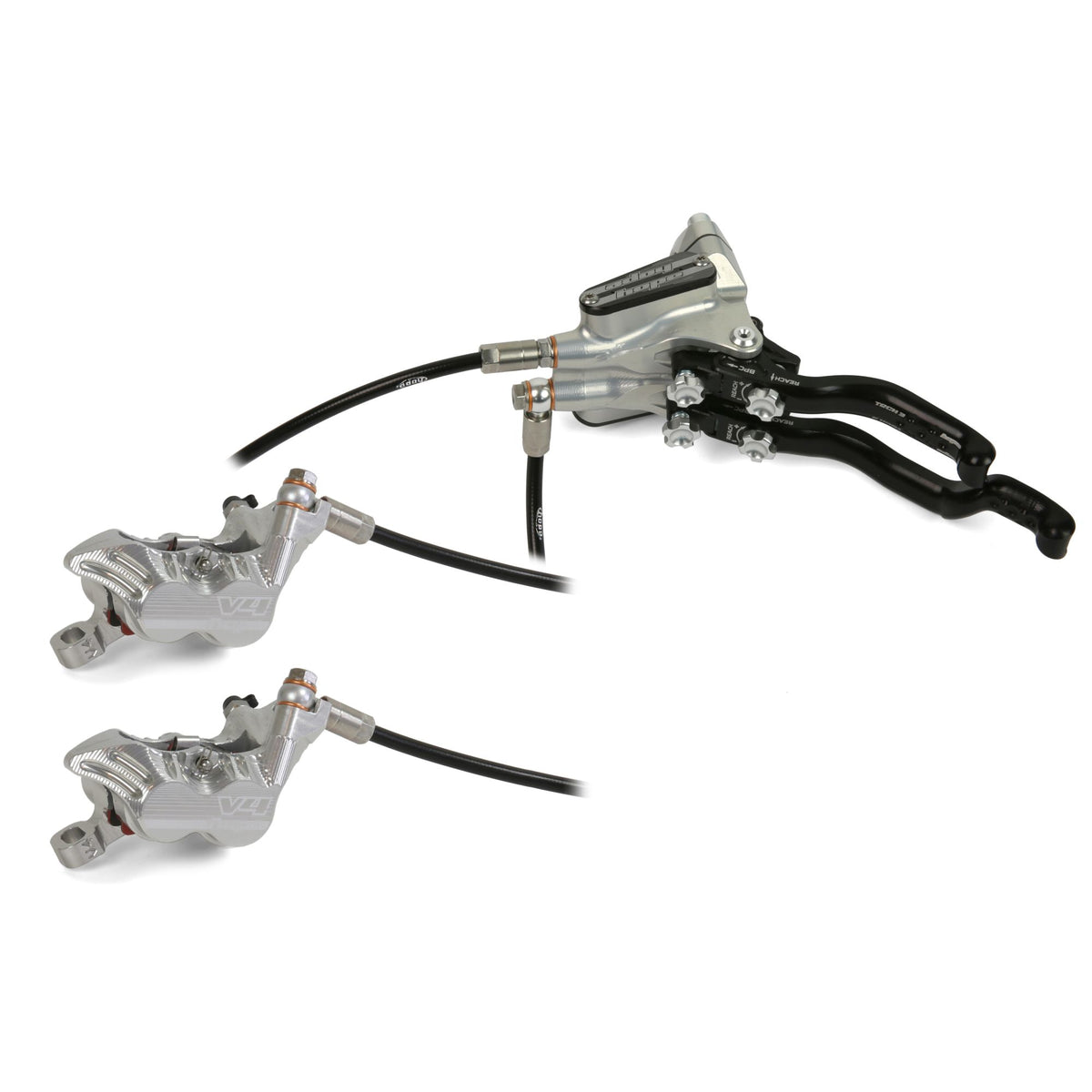 Hope Brake Tech 3 Duo V4 No Rotor LH Silver