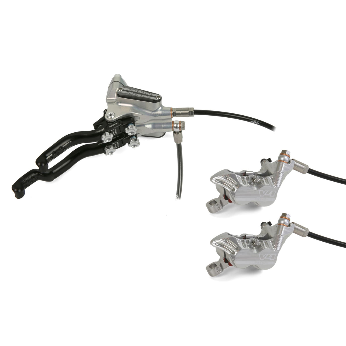 Hope Brake Tech 3 Duo V4 No Rotor RH Silver