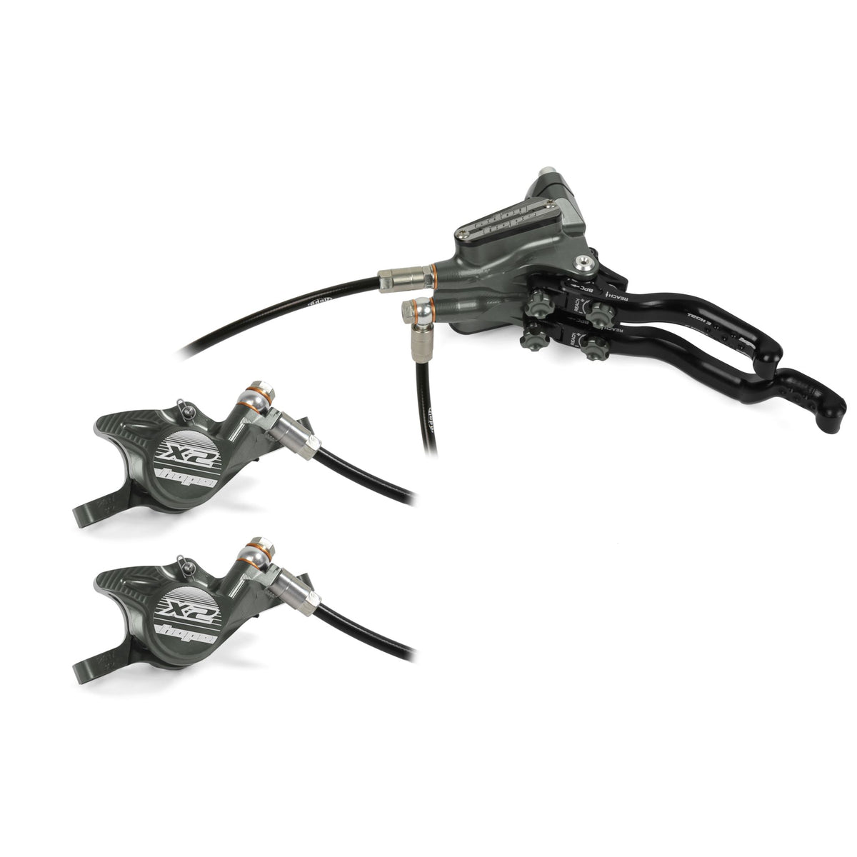 Hope Brake Tech 3 Duo X2 No Rotor LH Smoke