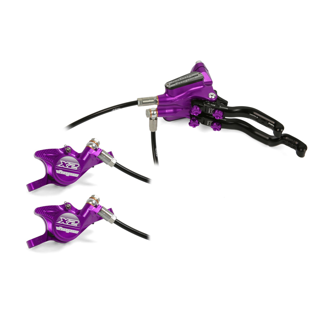 Hope Brake Tech 3 Duo X2 No Rotor LH Purple