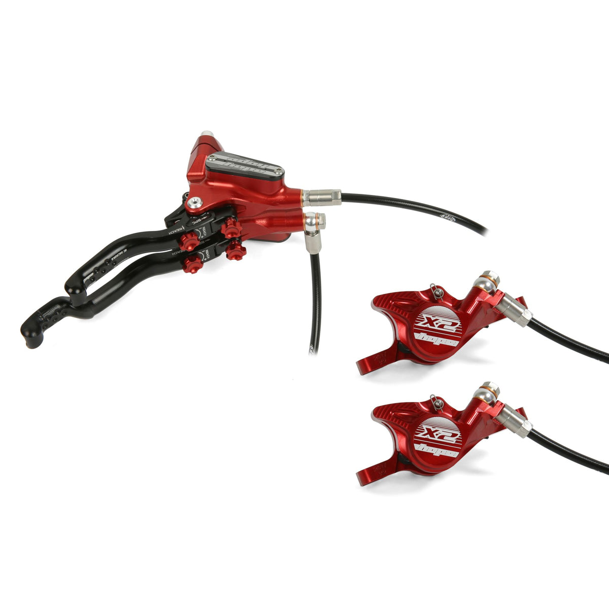 Hope Brake Tech 3 Duo X2 No Rotor RH Red