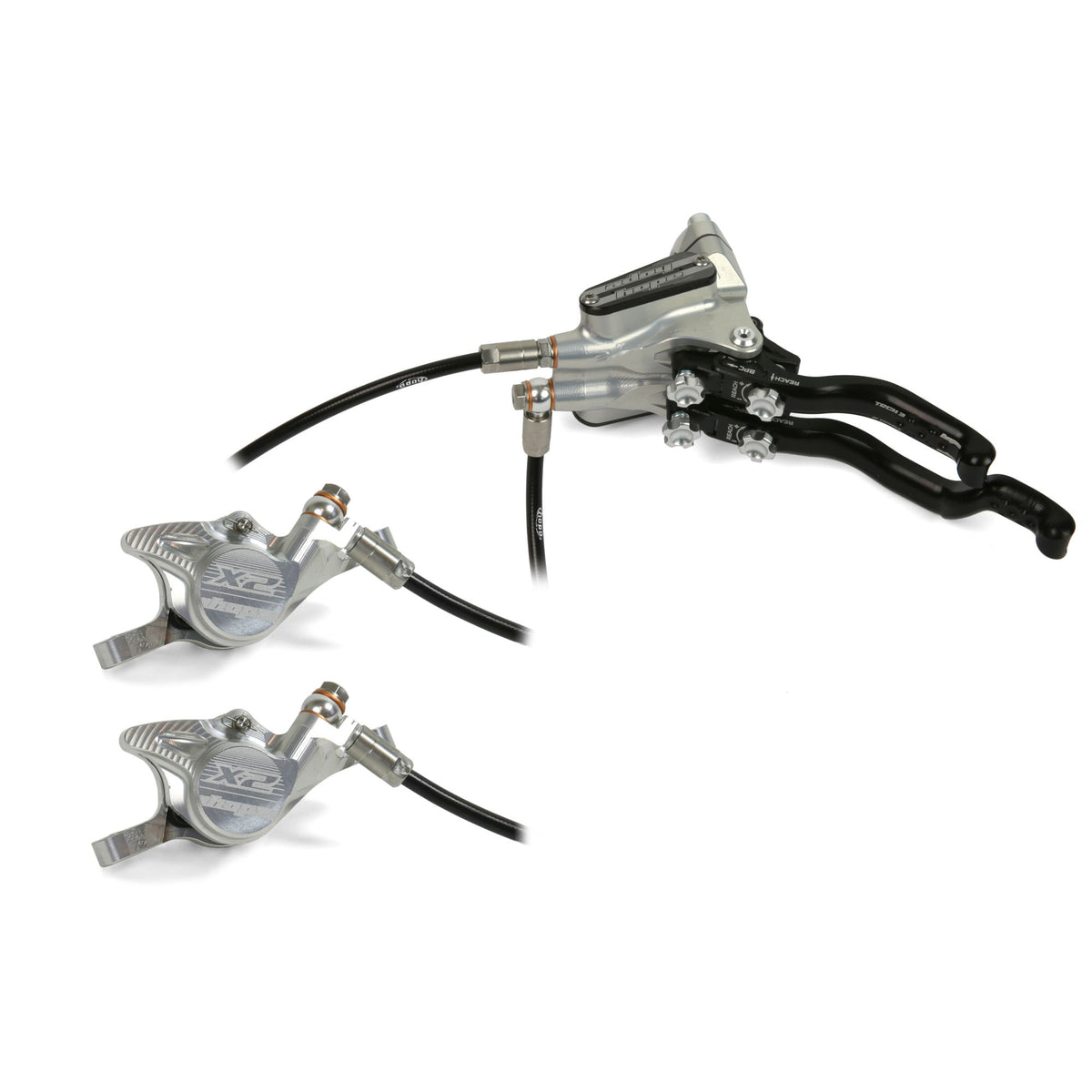 Hope Brake Tech 3 Duo X2 No Rotor LH Silver
