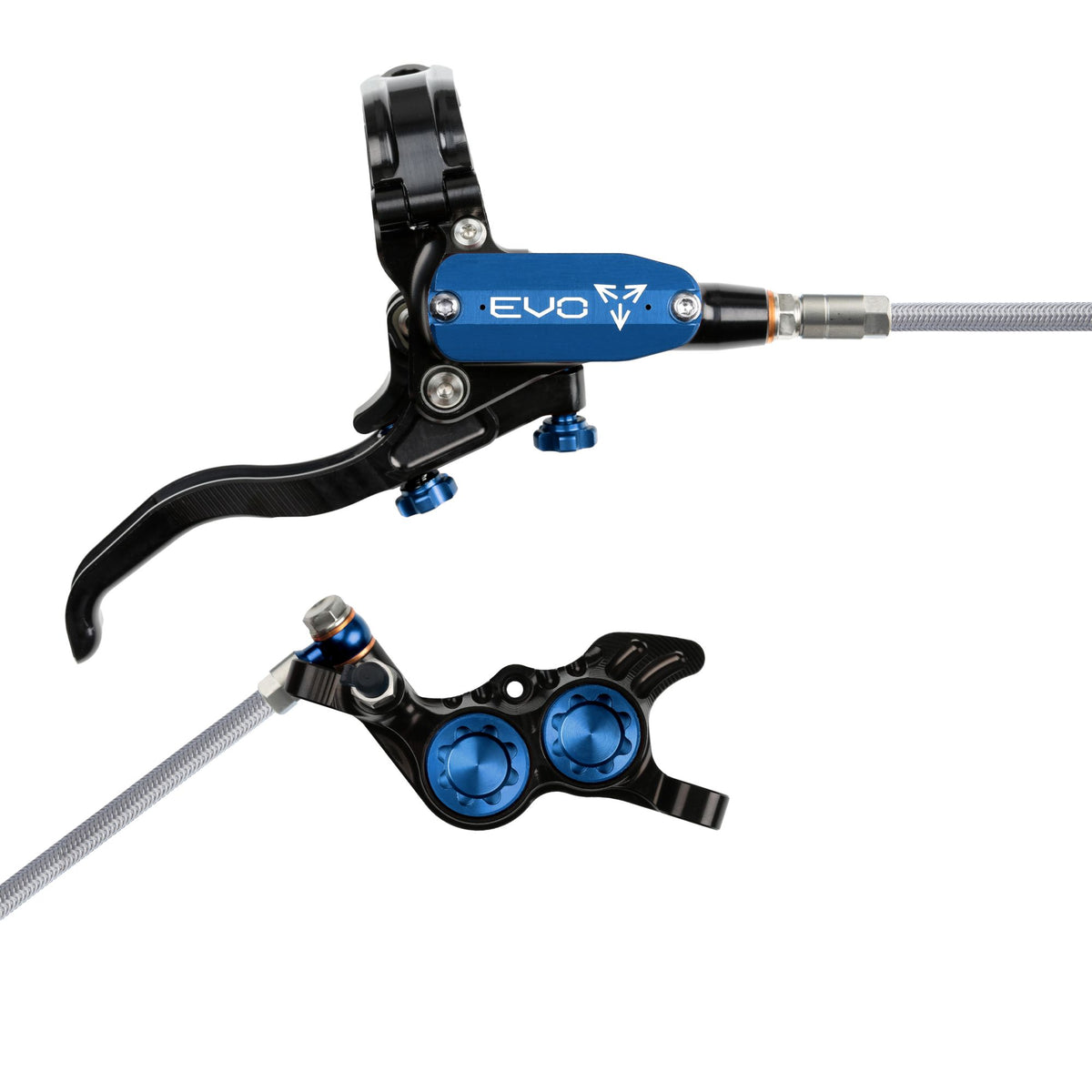Hope Brake EVO GR4 No Rotor BRAIDED RH- Black/Blue