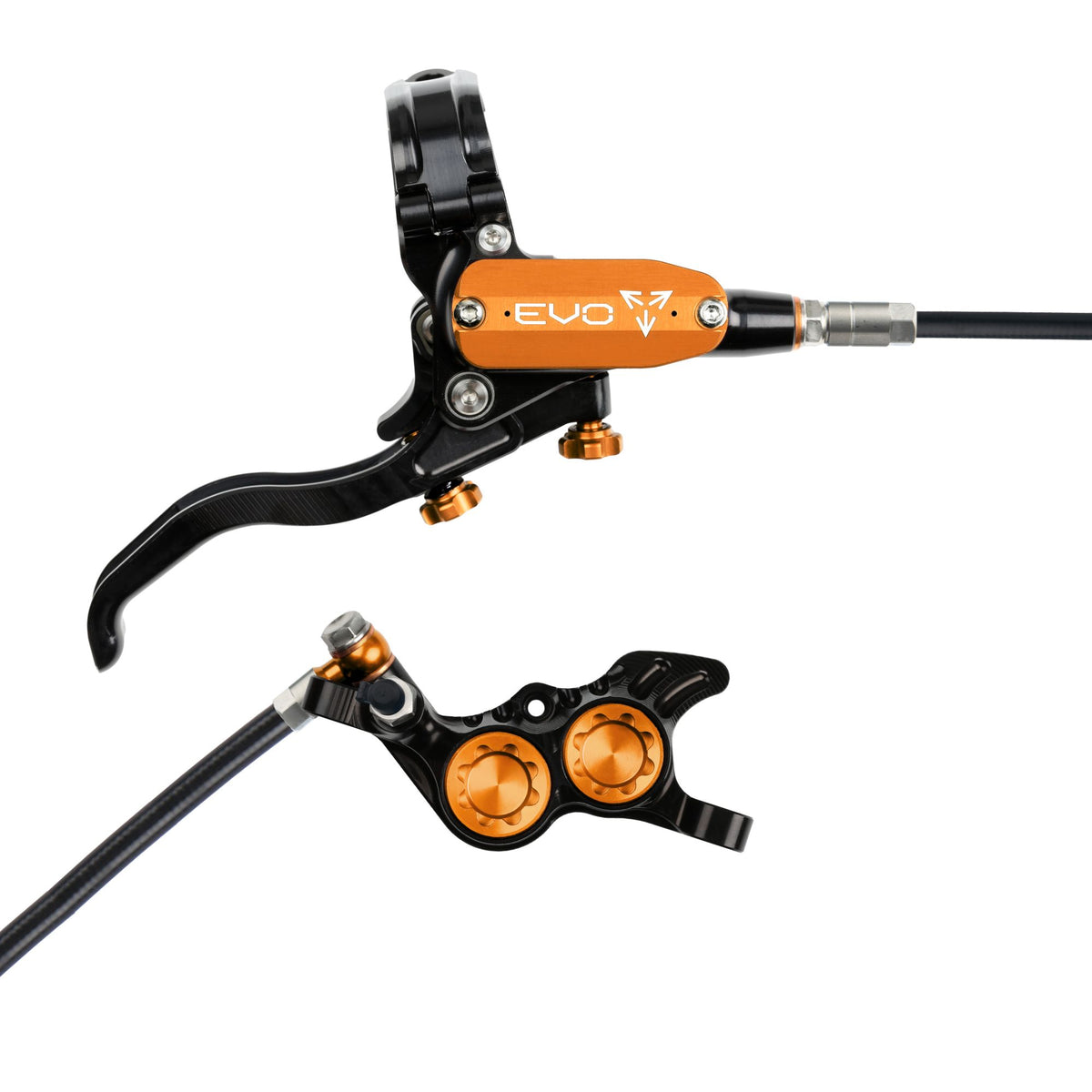 Hope Brake EVO GR4 No Rotor RH- Black/Orange