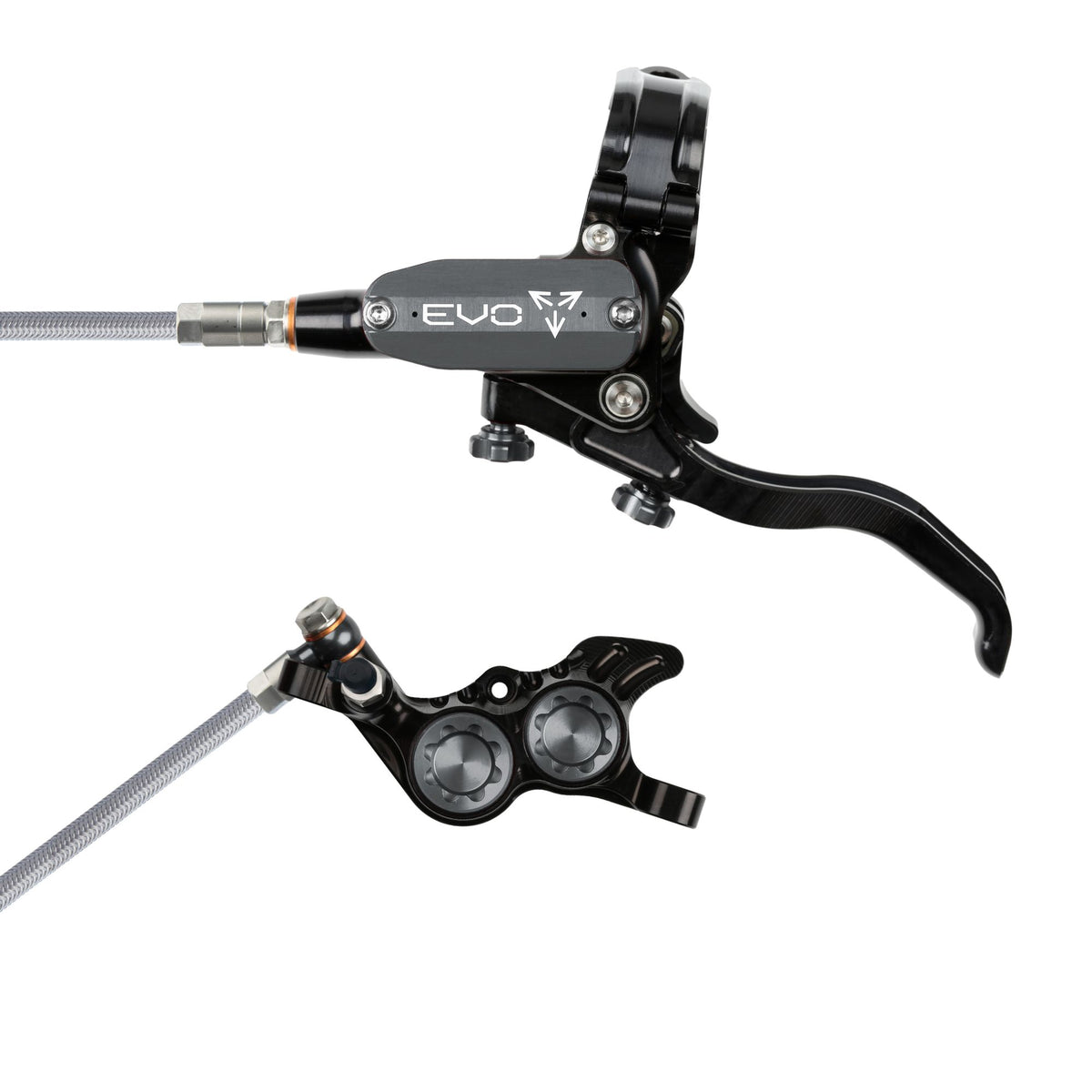 Hope Brake EVO GR4 No Rotor BRAIDED LH- Black/Smoke