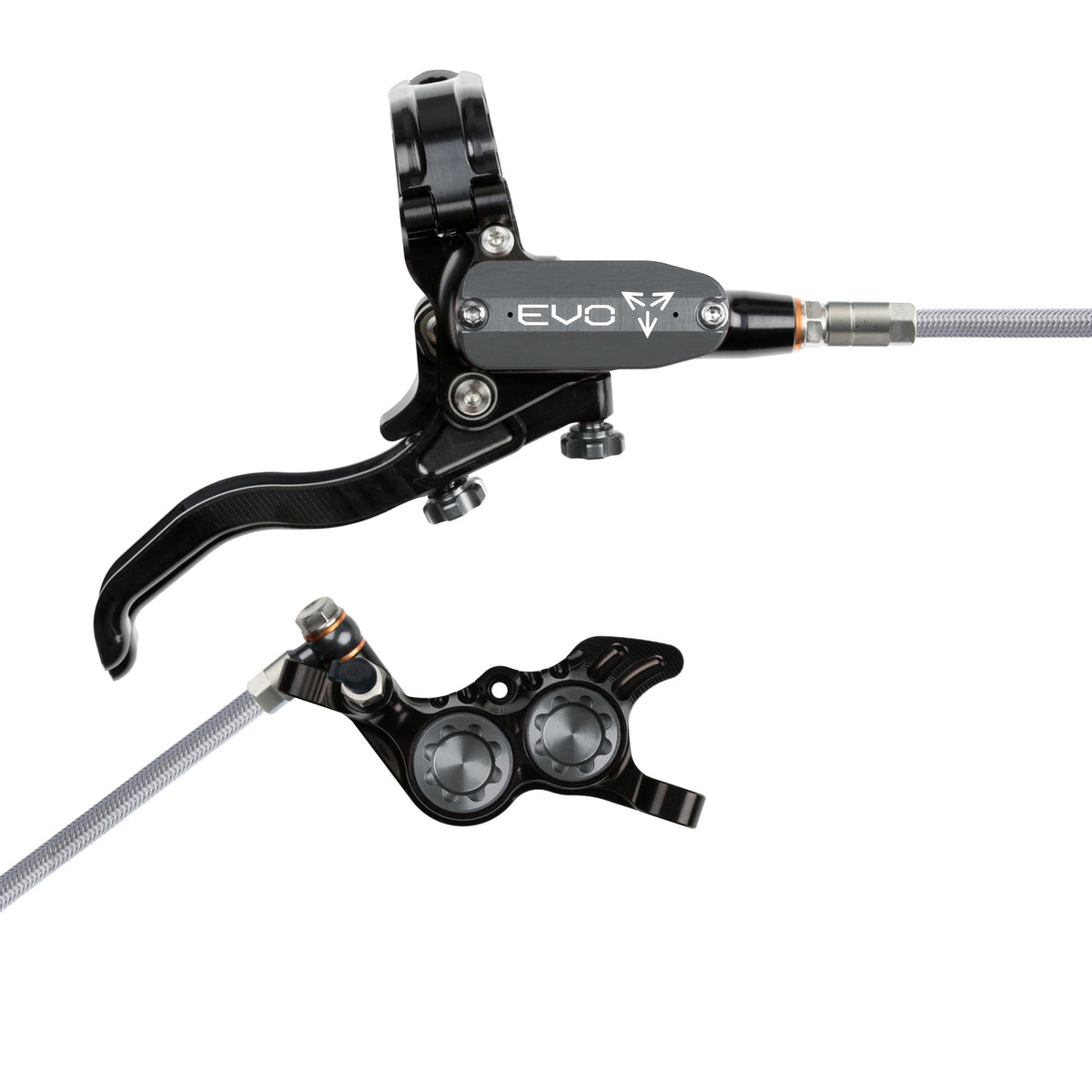 Hope Brake EVO GR4 No Rotor BRAIDED RH- Black/Smoke
