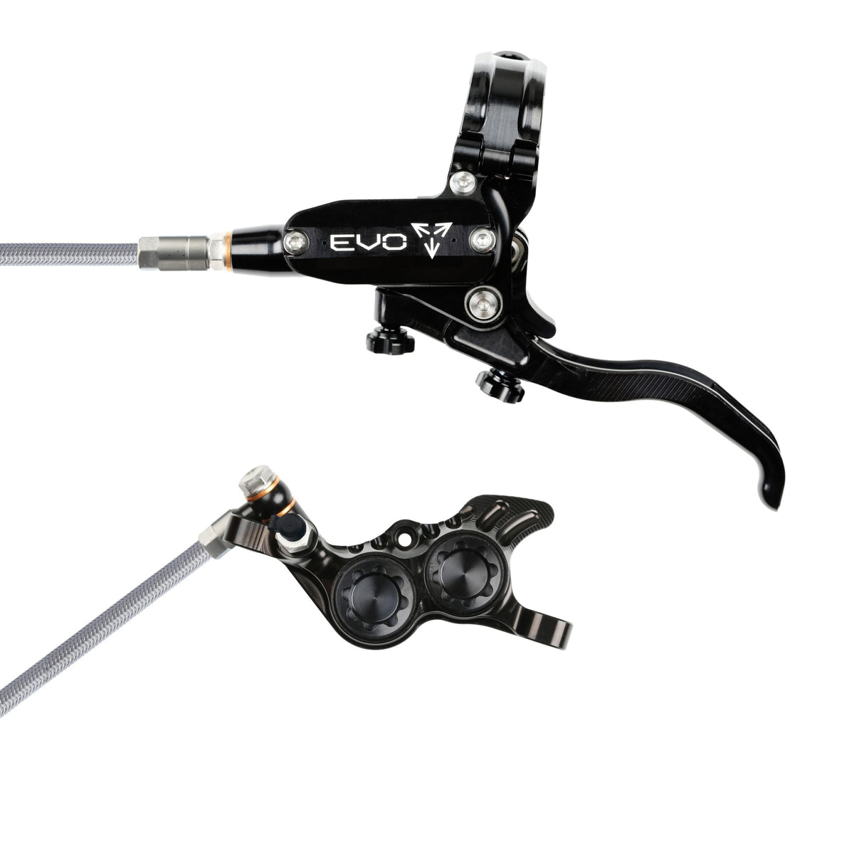 Hope Brake EVO GR4 No Rotor BRAIDED LH- Black/Black