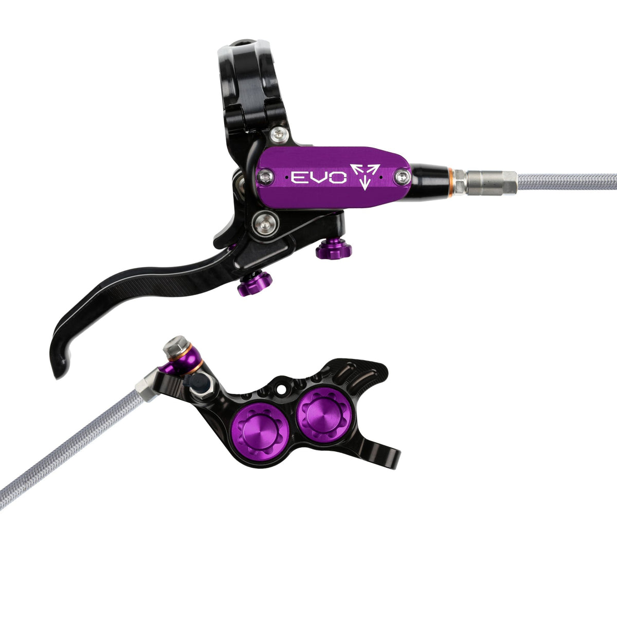Hope Brake EVO GR4 No Rotor BRAIDED RH- Black/Purple
