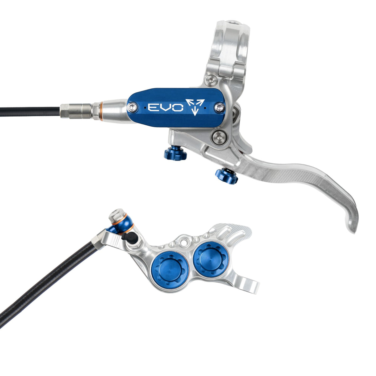 Hope Brake EVO GR4 No Rotor LH- Silver/Blue