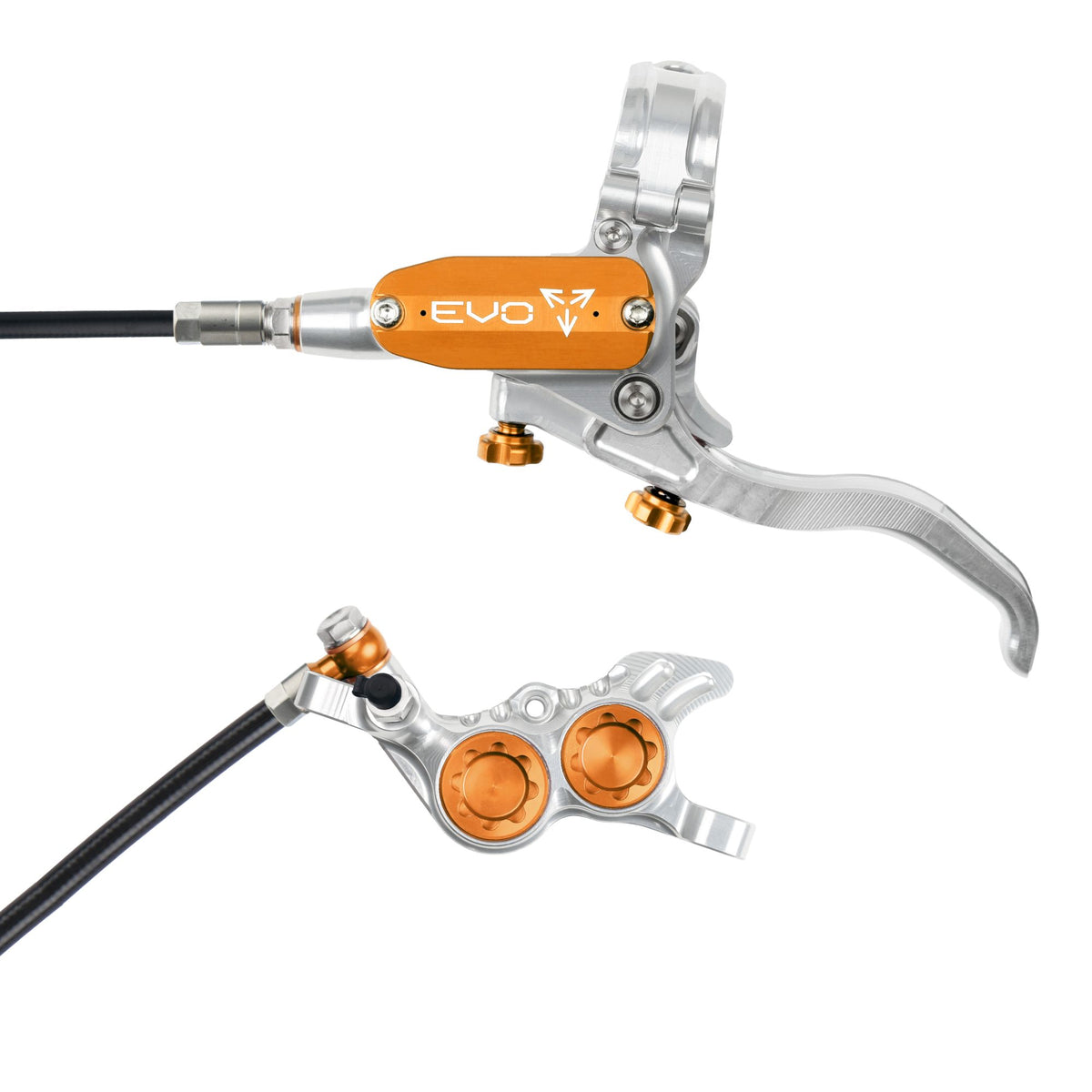 Hope Brake EVO GR4 No Rotor LH- Silver/Orange