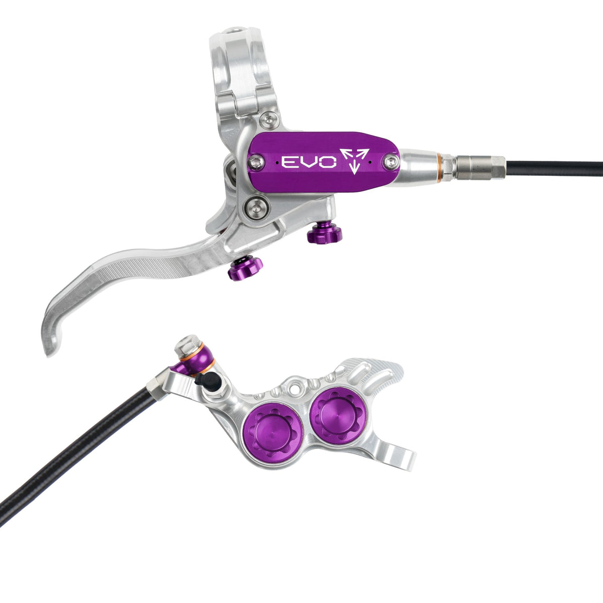 Hope Brake EVO GR4 No Rotor RH- Silver/Purple