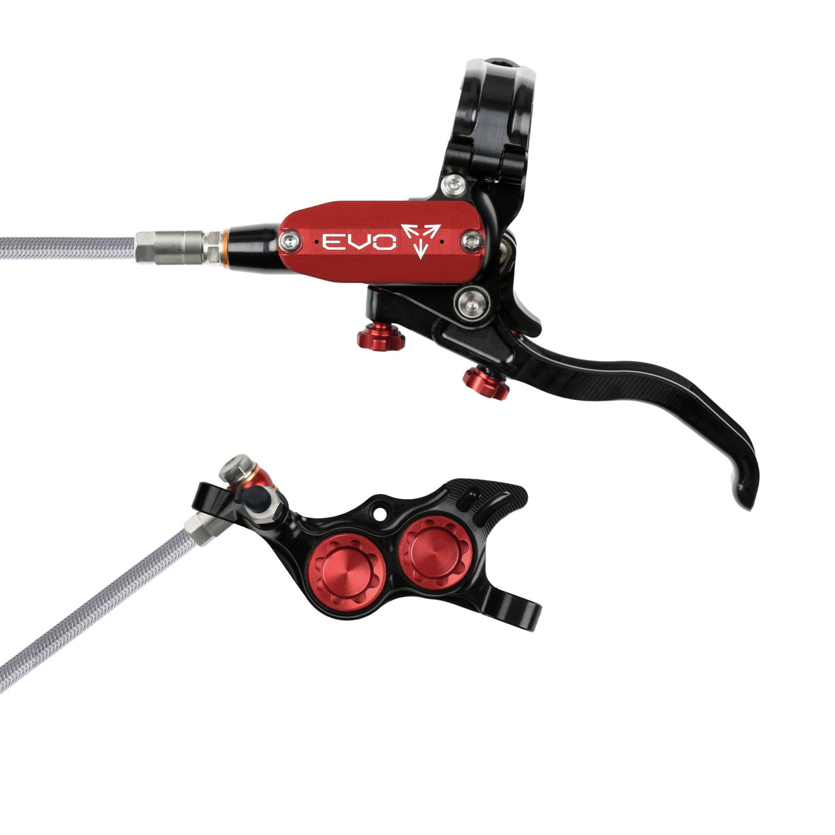 Hope Brake EVO TR4 No Rotor BRAIDED LH- Black/Red