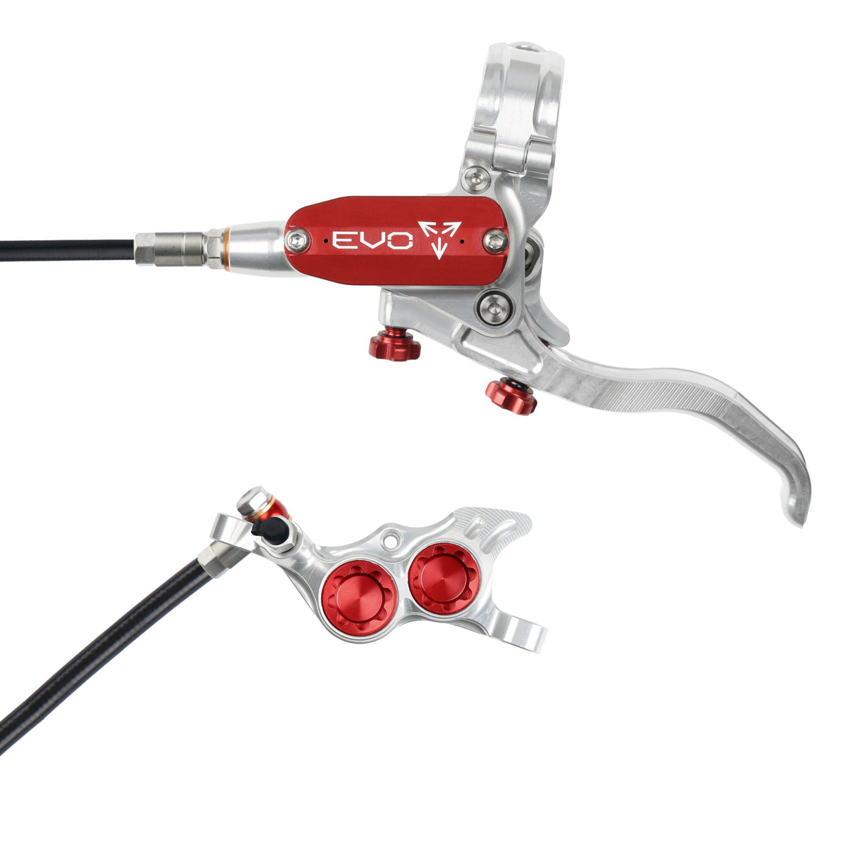 Hope Brake EVO TR4 No Rotor LH- Silver/Red