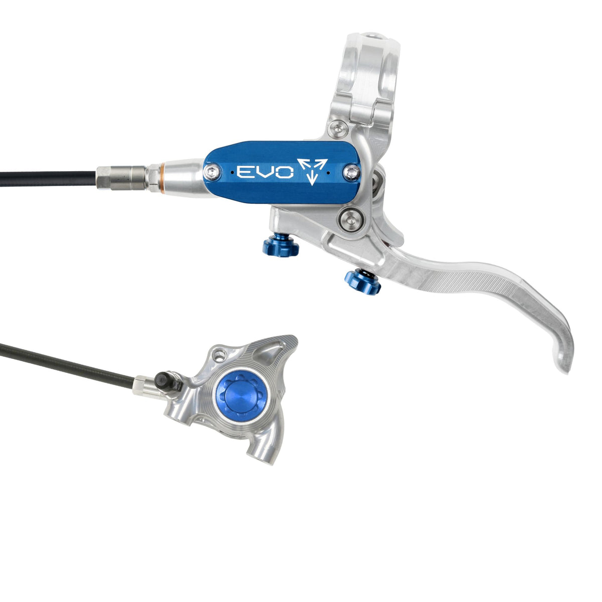 Hope Brake Evo X2 FM No Rotor Braided LH- Silver/Blue