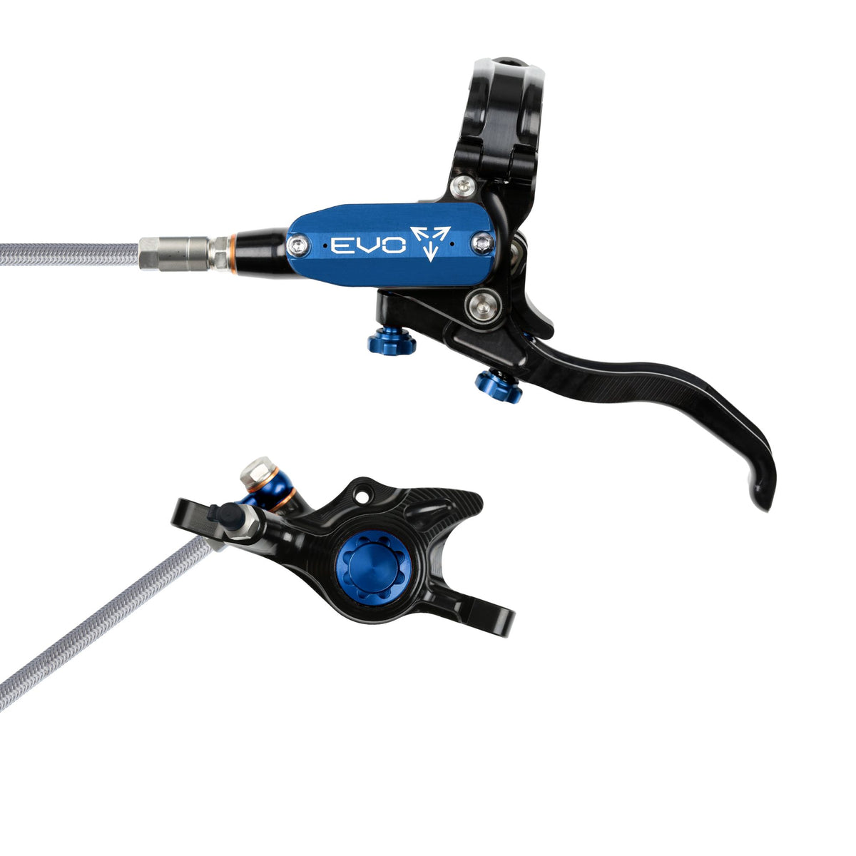 Hope Brake EVO X2 No Rotor BRAIDED LH- Black/Blue