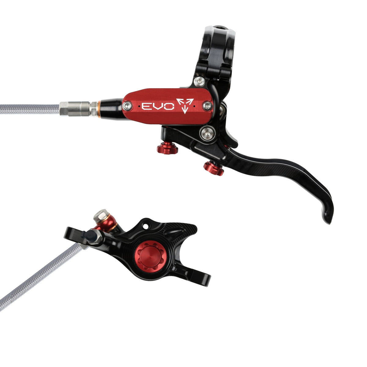 Hope Brake EVO X2 No Rotor BRAIDED LH- Black/Red