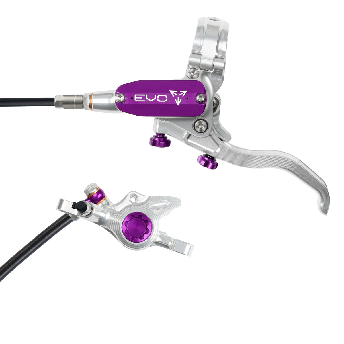 Hope Brake EVO X2 No Rotor LH- Silver/Purple