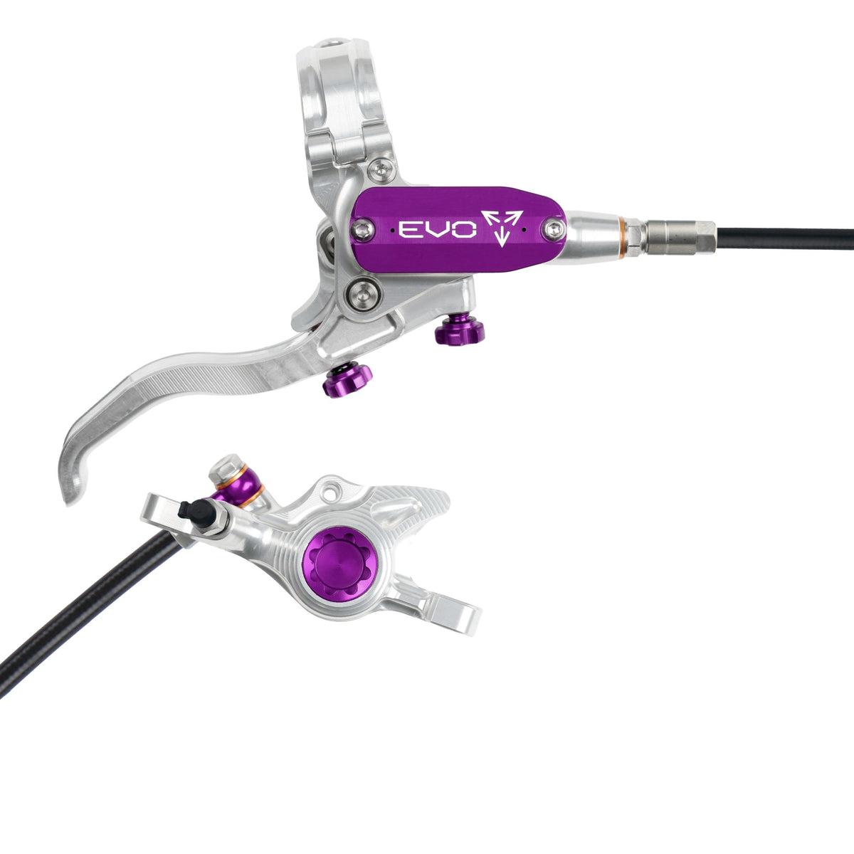 Hope Brake EVO X2 No Rotor RH- Silver/Purple