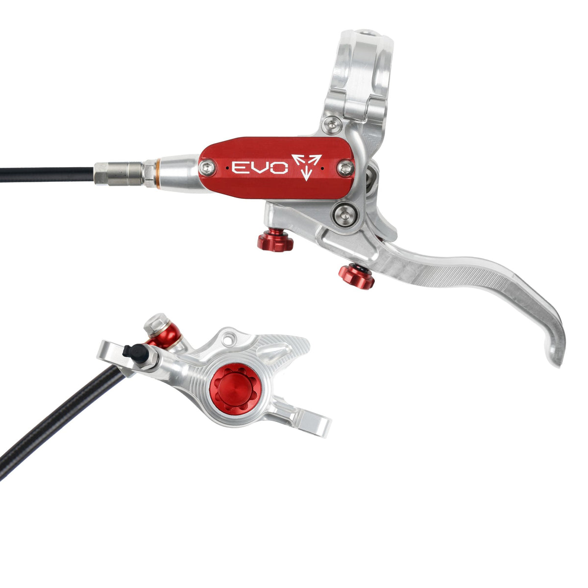 Hope Brake EVO X2 No Rotor LH- Silver/Red
